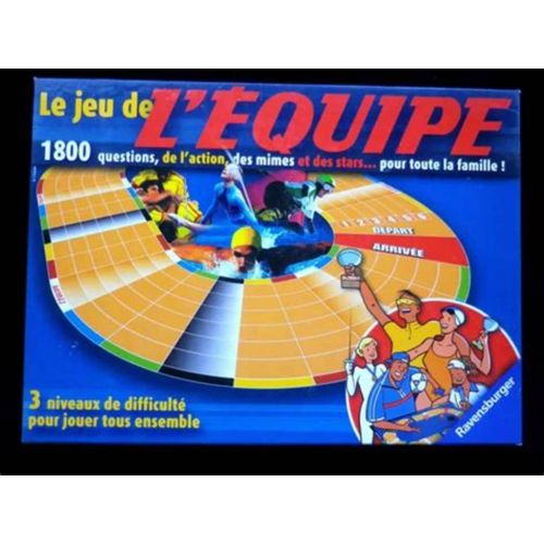 Le Jeu De L'equipe 1800 Questions De Sport Action Mimes Stars... Pour Toute La Famille - 3 Niveaux De Difficulté Pour Jouer Tous Ensemble Aux Éditions Ravensburger