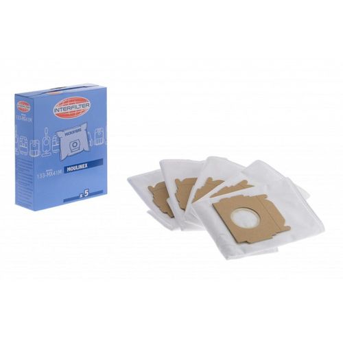 Sacs microfibres adaptable par 5 133-MX41M900196130/0 pour Aspirateur LLOYDS, MOULINEX, SATRAP