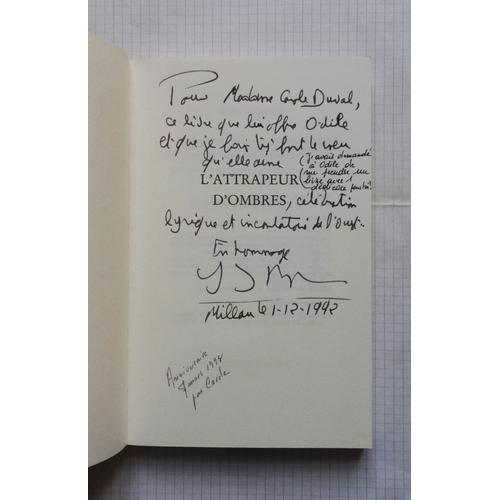 Yves Berger L'attrapeur D'ombres Avec Un Envoi Autographe Signé 1992 Grasset