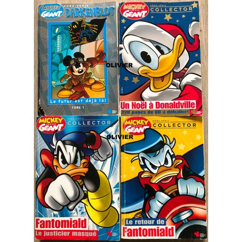 Lot De 4 Mickey Parade Collector Hors Série: Darkenblot 1 - Fantomiald Justicier Masqué 2 - Noel À Donaldville 3 - Retour De Fantomiald 4