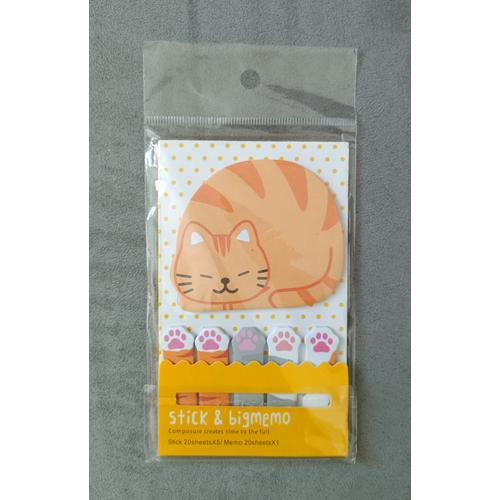 Post It Chat Et Pattes De Chat. Memo Et Stick. Notes Adhésives. Animal Writing Marker