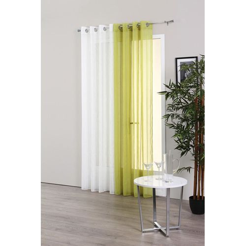 Voilage Rayures - 140 X 240 Cm - Anis