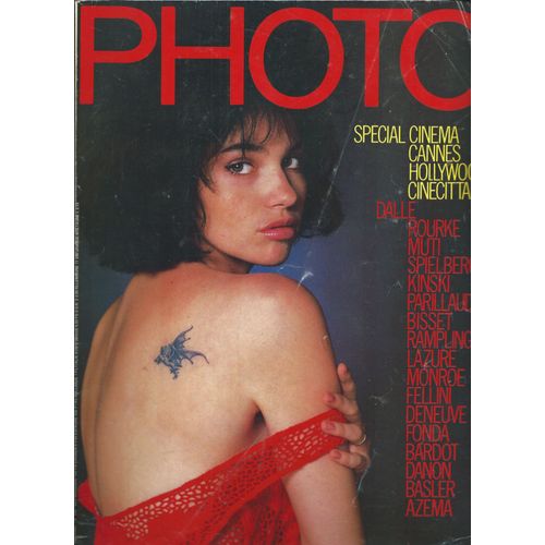 Photo 01/05/ 1987 Béatrice Dalle, Mickey Rourke, Muti, Spilberg, Kinski, Anne  Parillaud, Rampling, Gabrielle Lazure, Monroe, Peter Basch, Marianne Basler, Fraderico Felini, Laurence Treil N°236