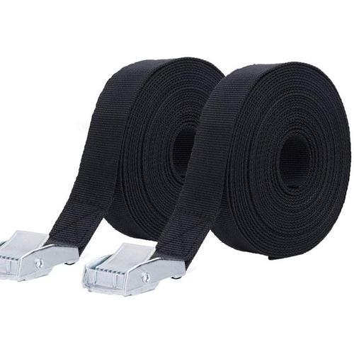 Lot De 2 Sangles D'arrimage Avec Boucle, Ceinture À Blocage Par Serrage, Sangles De Fixation Charge Max 250 Kg(2.5 Cm X 2m)