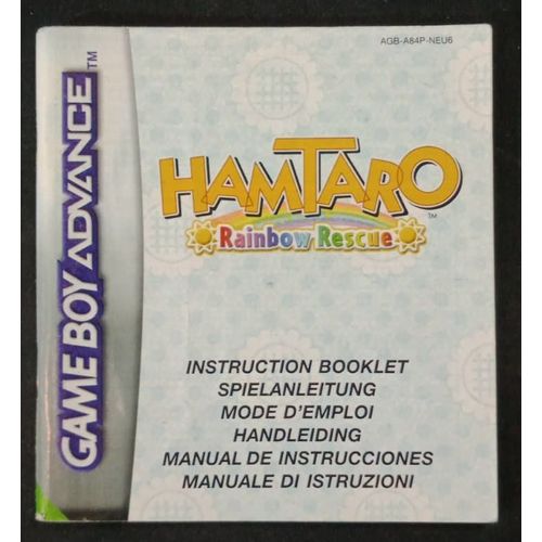 Hamtaro Rainbow Rescue - Notice Officielle - Game Boy Advance