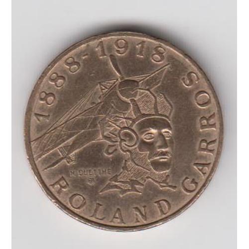 France, 10 Francs Roland Garros Centenaire De Sa Naissance, 1888-1988.