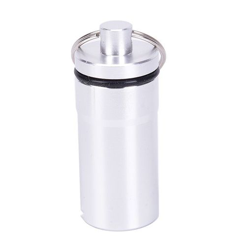Boîte à médicaments de voyage, boîte à pilules étanche, conteneur porte-clés outils Capsule bouteille porte-clés chaîne boîte à médicaments de premiers secours