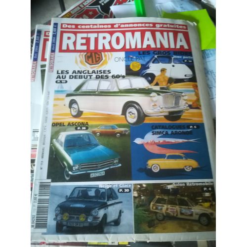 Retromania 113 De 2004 Simca Aronde,Citroen 2cv Ak,Opel Ascona
