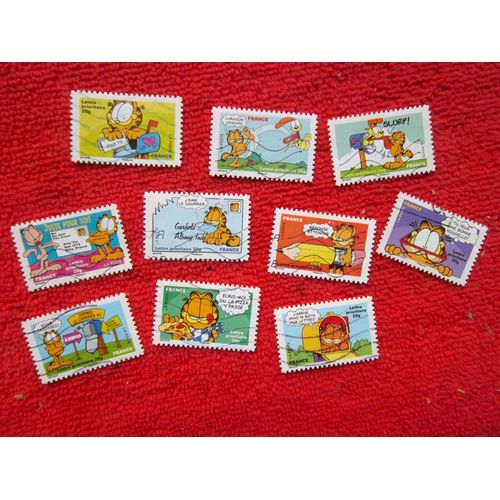 Lot Timbres France Année 2008 - Sourires Avec Le Chat Garfield