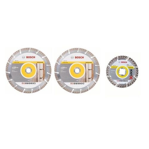 Kit 2 disques diamant Pro Universal 230mm + 1 disque diamant XLock 125 mm BOSCH - 061599760Z