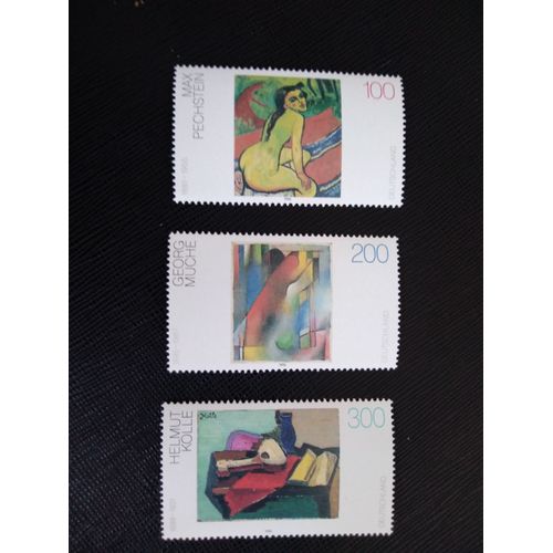 Timbre Allemagne Yt 1675 A 1677 Séries: Peintures Allemandes Du Xxe Siècle 1996 ( 110306 )