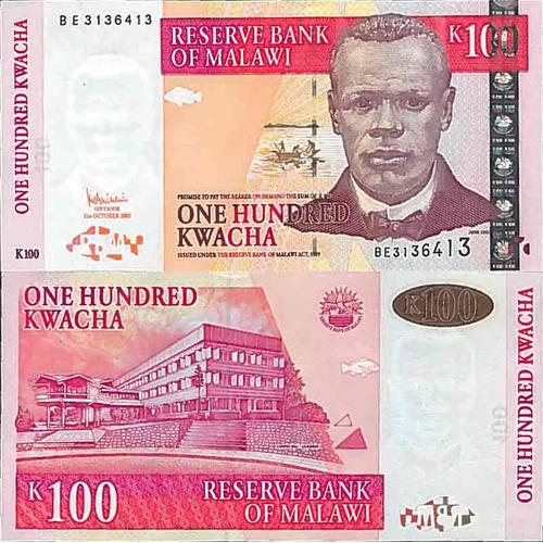 Billet De Banque Collection Malawi - Pk N° 54 - 100 Kwacha