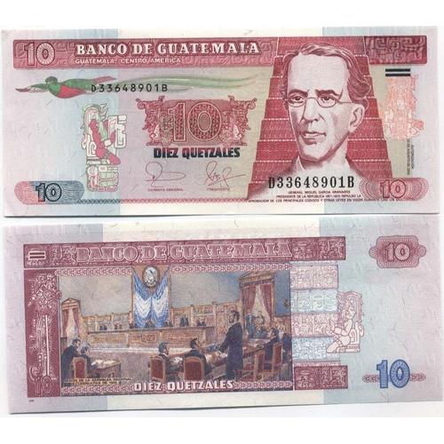 Billet De Collection Guatemala Pk N° 111 - 10 Quetzal