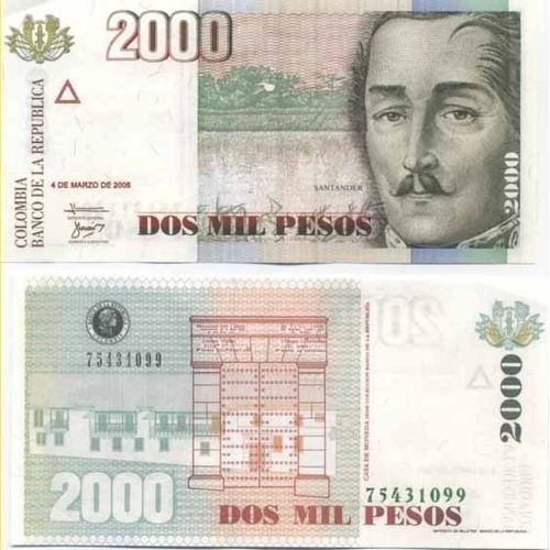 Billet De Banque Colombie Pk N° 451 - 2000 Pesos