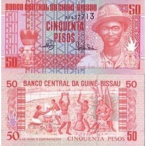 Billets Banque Guinee Bissau Pk N° 10 - 50 Pesos