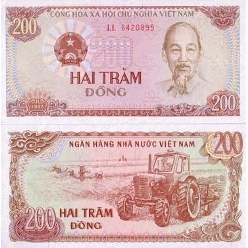 Billets De Banque Vietnam Nord Pk N° 100 - 200 Dong