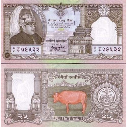 Billets De Banque Nepal Pk N° 41 - 25 Ruppee