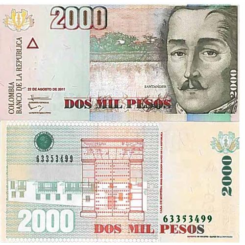 Billet De Banque Collection Colombie - Pk N° 457 - 2000 Pesos