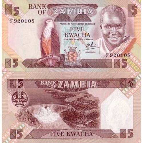 Billets De Banque Zambie Pk N° 25 - 5 Kwacha