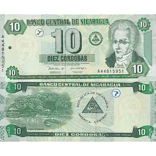 Billet De Banque Collection Nicaragua - Pk N° 191 - 10 Cordobas