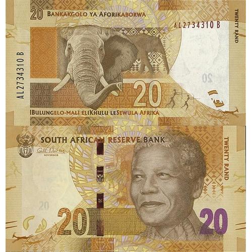 Billets De Banque Afrique Du Sud Pk N° 134 - 20 Rands - Nelson Mandela