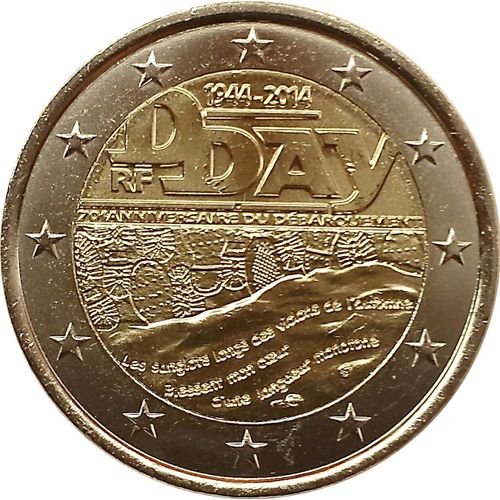 2 Euros France 2014: D-Day- Unc