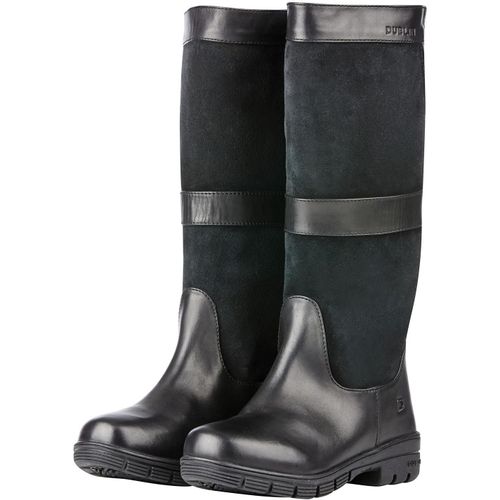 Dublin Danman Bottes Hautes Genoux Imperméables En Cuir Femme Noir