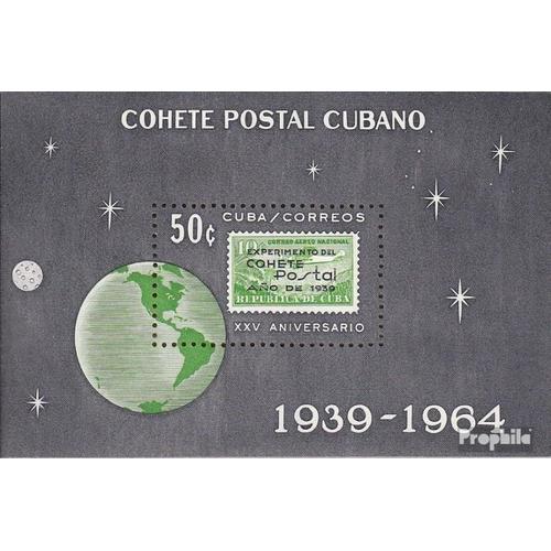 Cuba Bloc 24 (Complète Edition) Neuf Avec Gomme Originale 1964 Postraketenversuch
