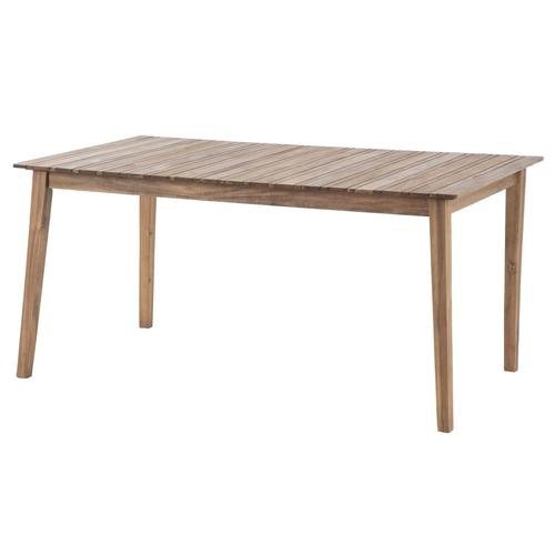 Table De Jardin En Bois 6 Personnes - L. 160 X H. 75 Cm - Beige