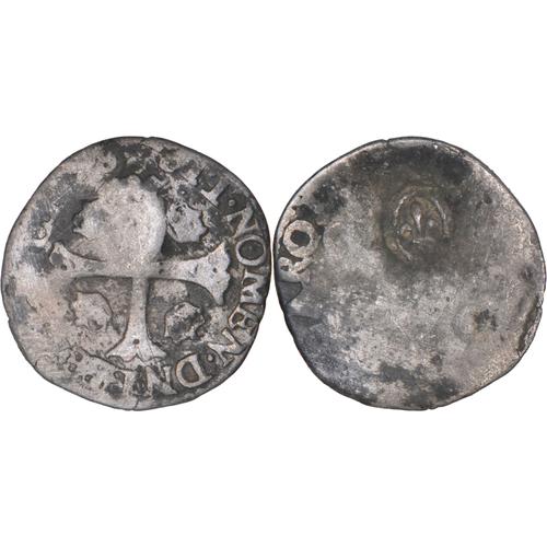 France - Monnaie Médiévale En Argent Avec Une Contremarque En Fleur De Lys - 02-027