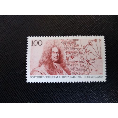 Timbre Allemagne Yt 1697 Gottfried Leibniz Et Le Diagramme Mathématique 1996 ( 110306 )