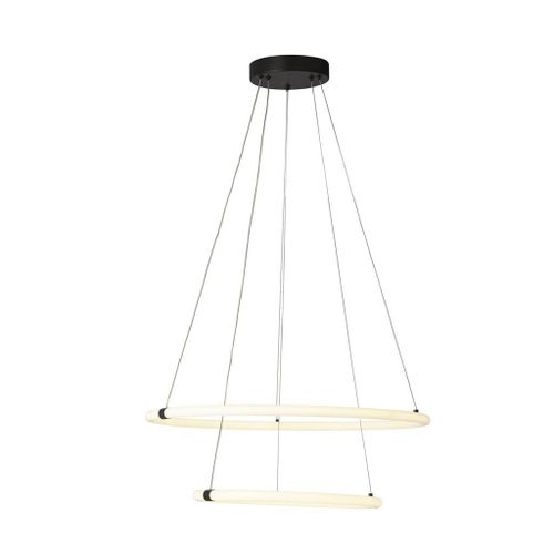 Searchlight Revolve Suspension Annulaire À 2 Lumières Del, Noir Mat 3000k