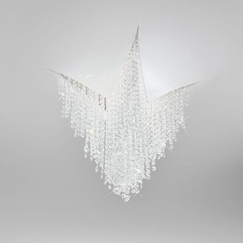 Kolarz Fonte Di Luce - Plafonnier Led Designer Cristal Intégré Blanc Mat