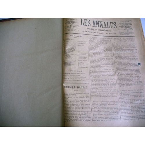 Les Annales Politiques Et Litteraires 1894 Du Numéro 550 À 601