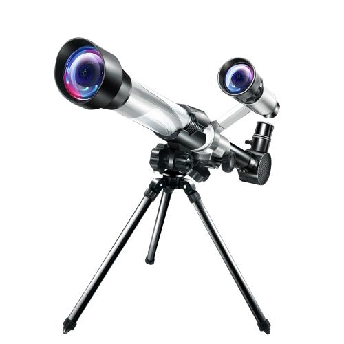 Télescope Monoculaire Léger avec Trépied Pliable Réglable 20x 40x 60x Oculaires pour Activités de Plein Air Télescope Astronomique Professionnel à Réfraction Télescope pour Enfants Débutants mauve 