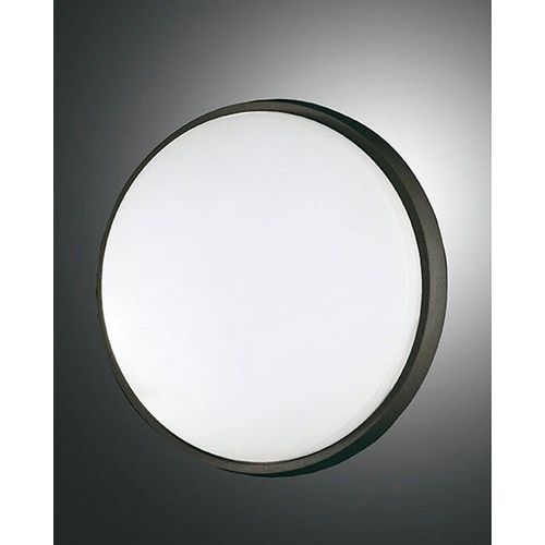 Fabas Luce Olly Downlight Led Extérieur Monté En Surface, Verre Noir, Ip54