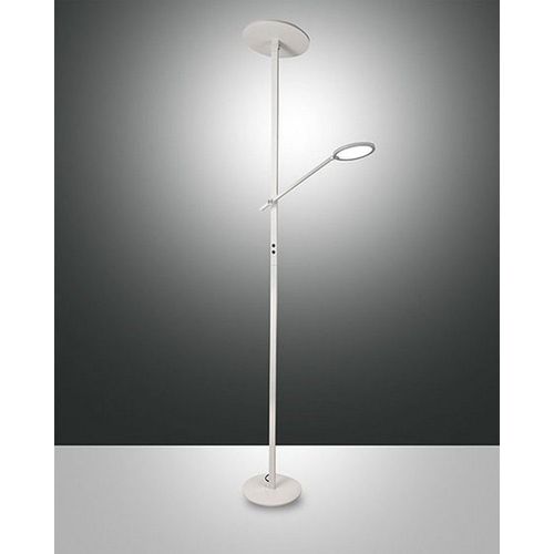 Fabas Luce Regina Lampadaire Intégré Led Verre Blanc