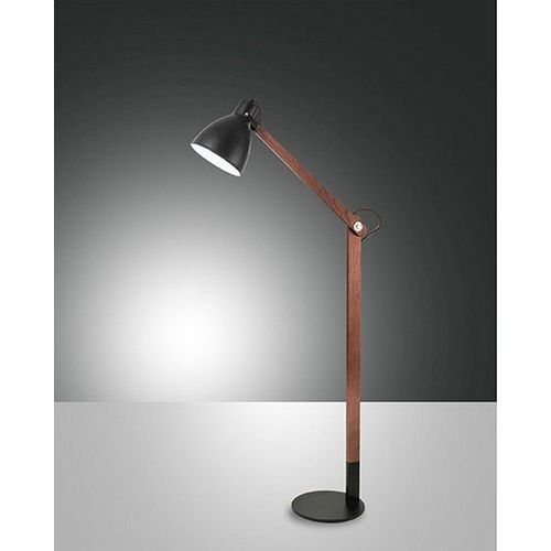 Fabas Luce Sveva Lampadaire Task Noir / Verre Noyer, E27