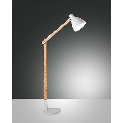 Fabas Luce Sveva Lampadaire Task Blanc / Verre Frêne, E27