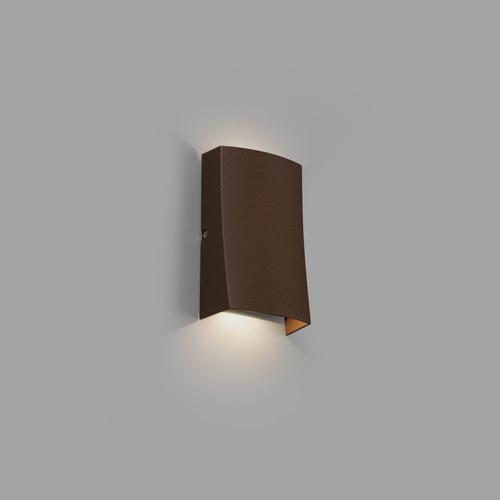 Faro Nairobi - Applique Murale Extérieure Led Brun Rouille Up Down 6w 3000k Ip54