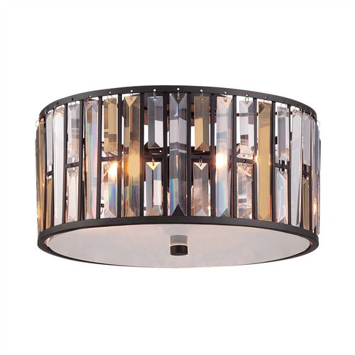 Elstead Gemma - Plafonnier À 3 Lumières Vintage Bronze, E27