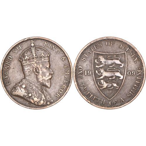 Jersey - 1909 - 1/12 De Shilling - 02--033