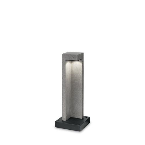 Ideal Lux Titano - Borne D'extérieur Led Intégrée 1 Granit Léger 3000k Ip55