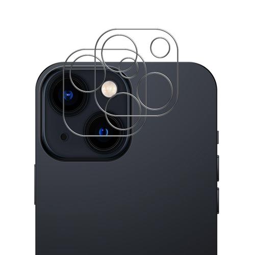Lot / Pack De 2 Protection Objectif Caméra Arrière En Verre Trempé Pour Apple Iphone 13 6.1" 9h Haute Définition Transparent