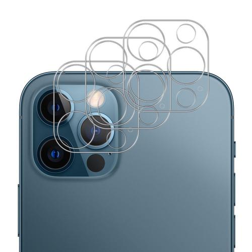 Lot / Pack De 3 Protection Objectif Caméra Arrière En Verre Trempé Pour Apple Iphone 13 Pro 6.1" 9h Haute Définition Transparent