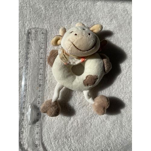 Doudou Peluche Vache Hochet Jollybaby 