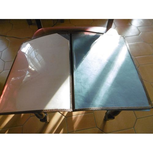 Protége Documents Semi Rigide Double 24x32cm Bordure Tissu Plastifié Doret 4002