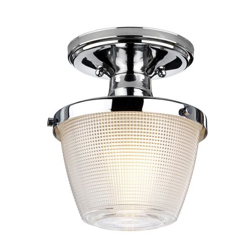 Elstead Dublin Semi-Plafonnier À 1 Lumière, Chrome Poli, Ip44, E27