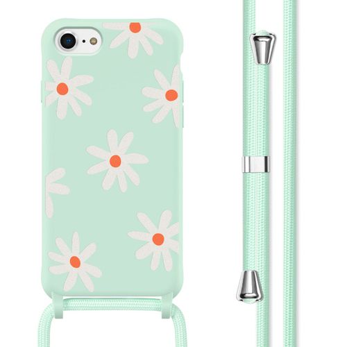 Imoshion Coque Design En Silicone Avec Cordon Iphone Se (2022 / 2020) / 8 / 7 Green Flower Distance