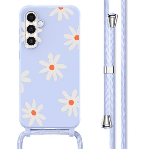Imoshion Coque Design En Silicone Avec Cordon Samsung Galaxy S23 Fe Lila Flower Distance